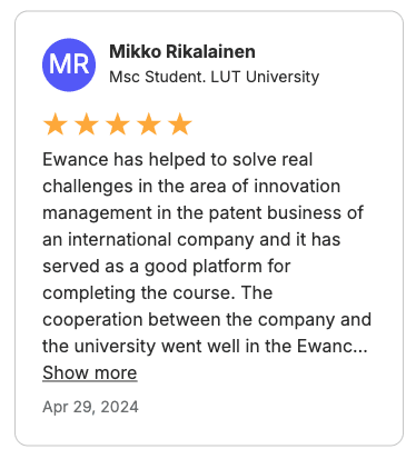 Una publicación o reseña de LinkedIn de un estudiante describiendo su experiencia con un reto de Ewance