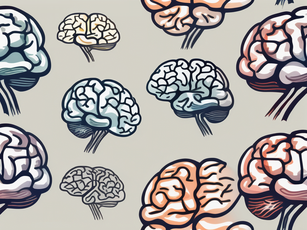 A brain with different sections lighting up